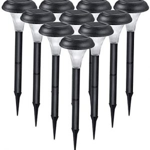 GardenBliss Best Solar Lights For Outdoor Pathway, 10 Brightest Light Set For Walkway, Patio, Path, Lawn, Garden, Yard Decor, Double Waterproof Seal, Large Led Landscape Outside Post Lighting Lamps