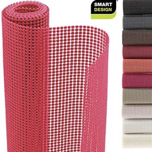 Smart Design Shelf Liner Classic Grip - (18 Inch x 5 Feet) - Drawer Cabinet Non Adhesive Protection - Home & Kitchen [Very Berry]