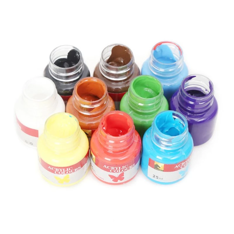 Acrylic Paint Set 12 Colors Art Supplies for Crafts Non Toxic Vibrant Colors 50PB