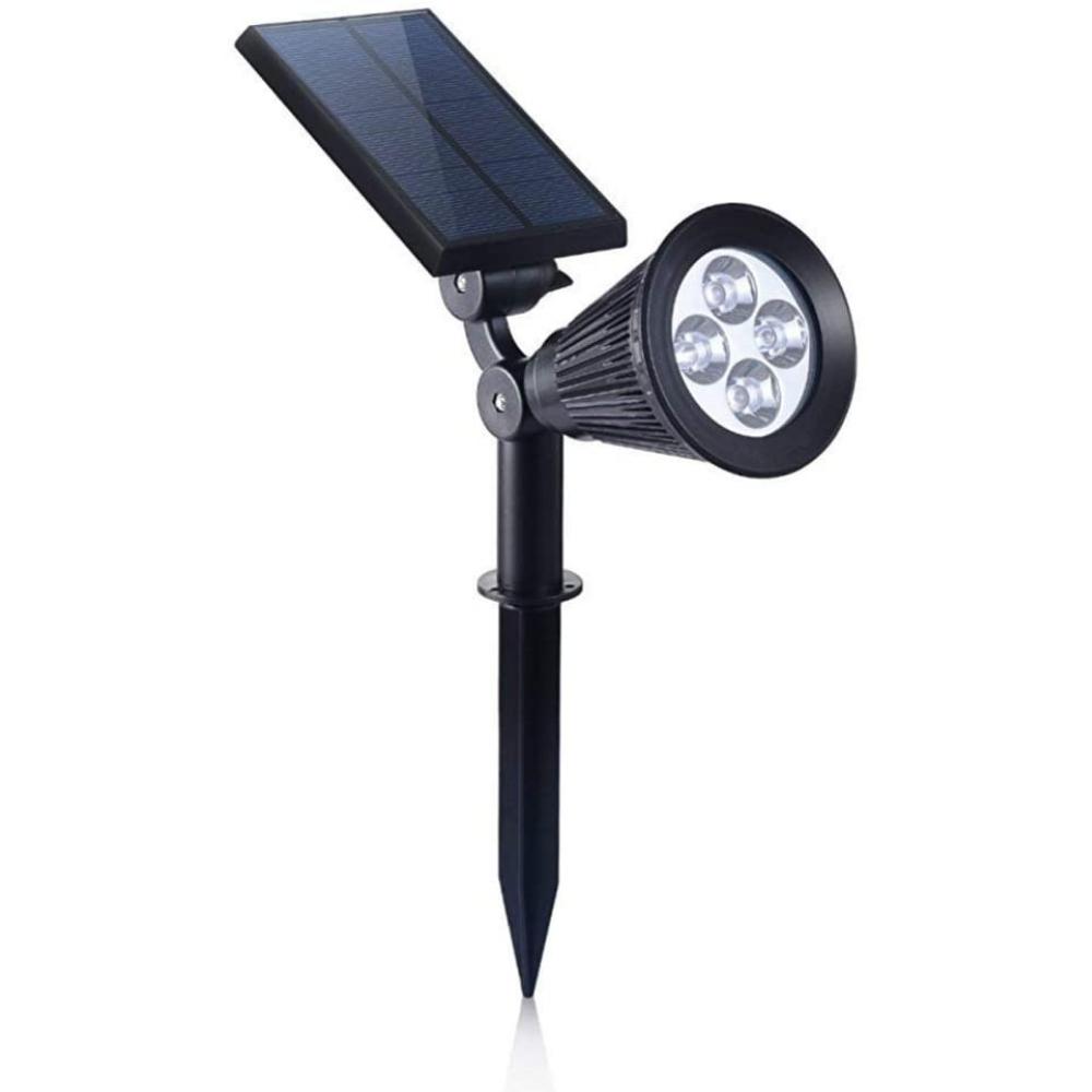 Falove Solar Spotlight Outdoor, 180°Adjustable Auto On/Off Flag Pole Lights, Waterproof Security Wall Light for Garden, Pool Area, Tree, Pond, Landscape and Yard(1 Pack)