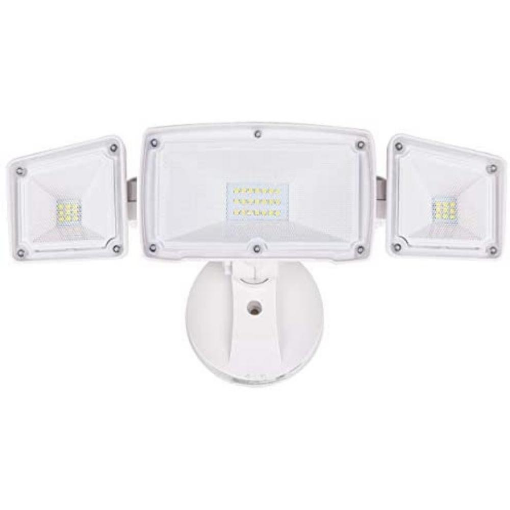 Amico 3500LM LED Security Light, 30W Super Bright Outdoor Flood Light, ETL- Certified, 5000K, IP65 Waterproof, 3 Adjustable Heads for Garage, Patio, Garden, Porch&Stair(White Light)