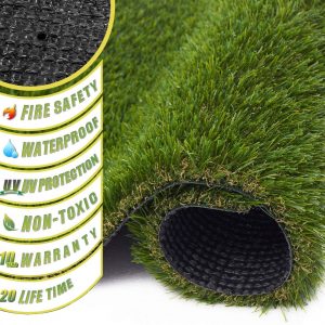 ZGR Artificial Garden Grass, 6' x 10' (60 Square ft) Premium Lawn Turf, Realistic Fake Grass, Deluxe Synthetic Turf, Thick Pet Turf, Perfect for Carpet Doormat Indoor/Outdoor Landscape, Non Toxic