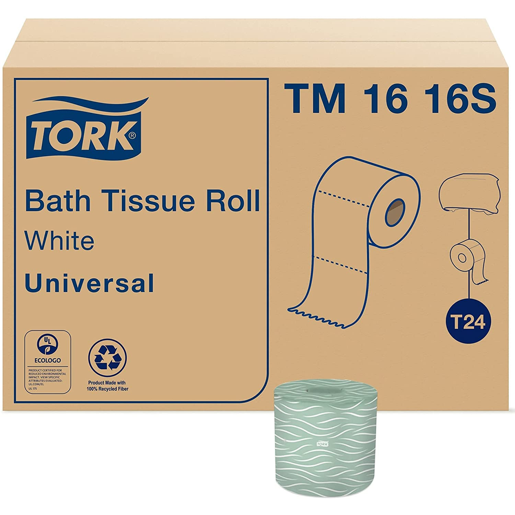 Tork Toilet Paper Roll White T24, Universal, 2-Ply, 96 x 500 sheets